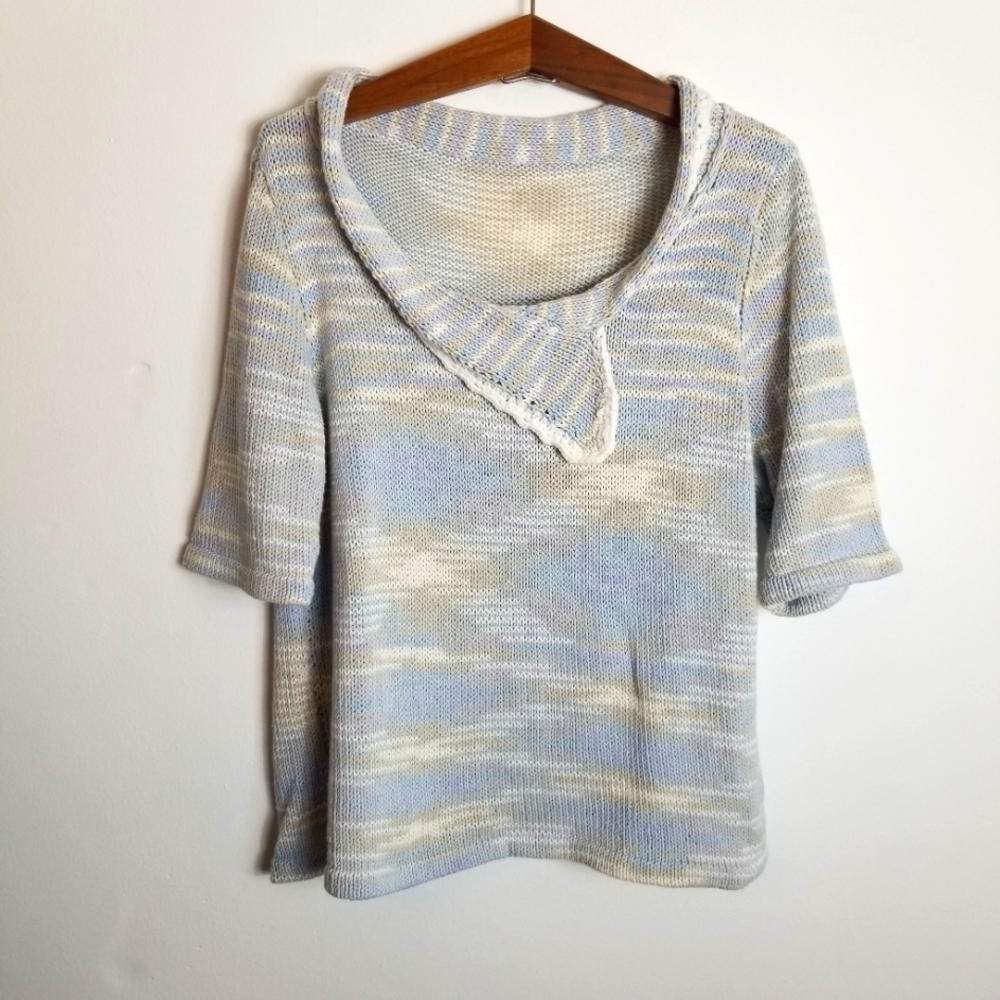 Vintage Handmade Crotchet Short Sleeve Sweater